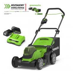 2x24V Kosiarka akumulatorowa 41cm G24X2LM41K2x zestaw ładowarka dual + 2 aku 2Ah